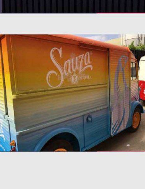 Food truck rotulado de Sauza